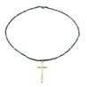 Prayer Cross Necklace in Hematite