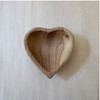 Olive Wood Small Heart Dish