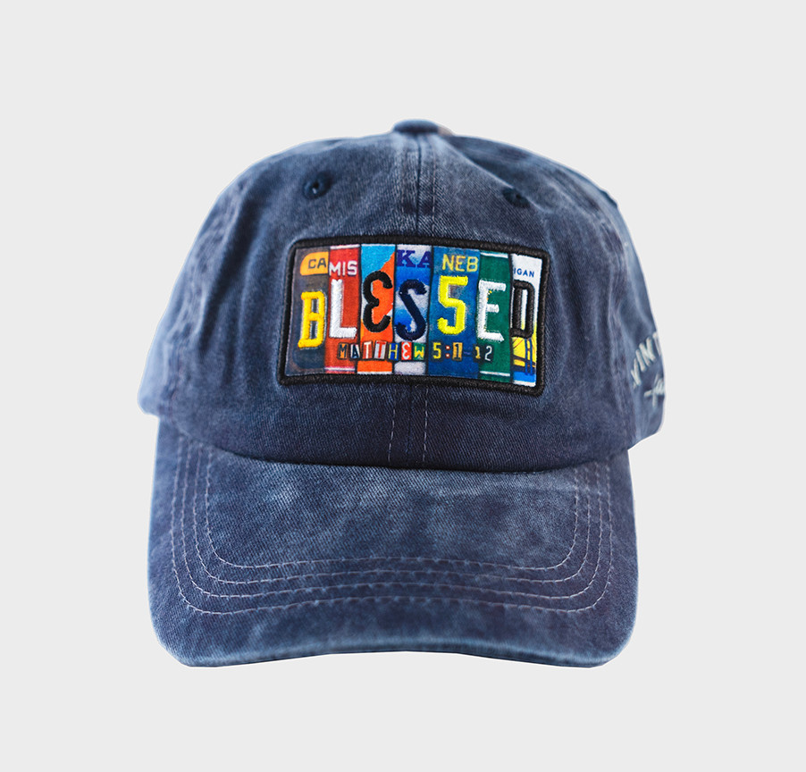 BLESSED License Plate Denim Cap | Museum of the Bible