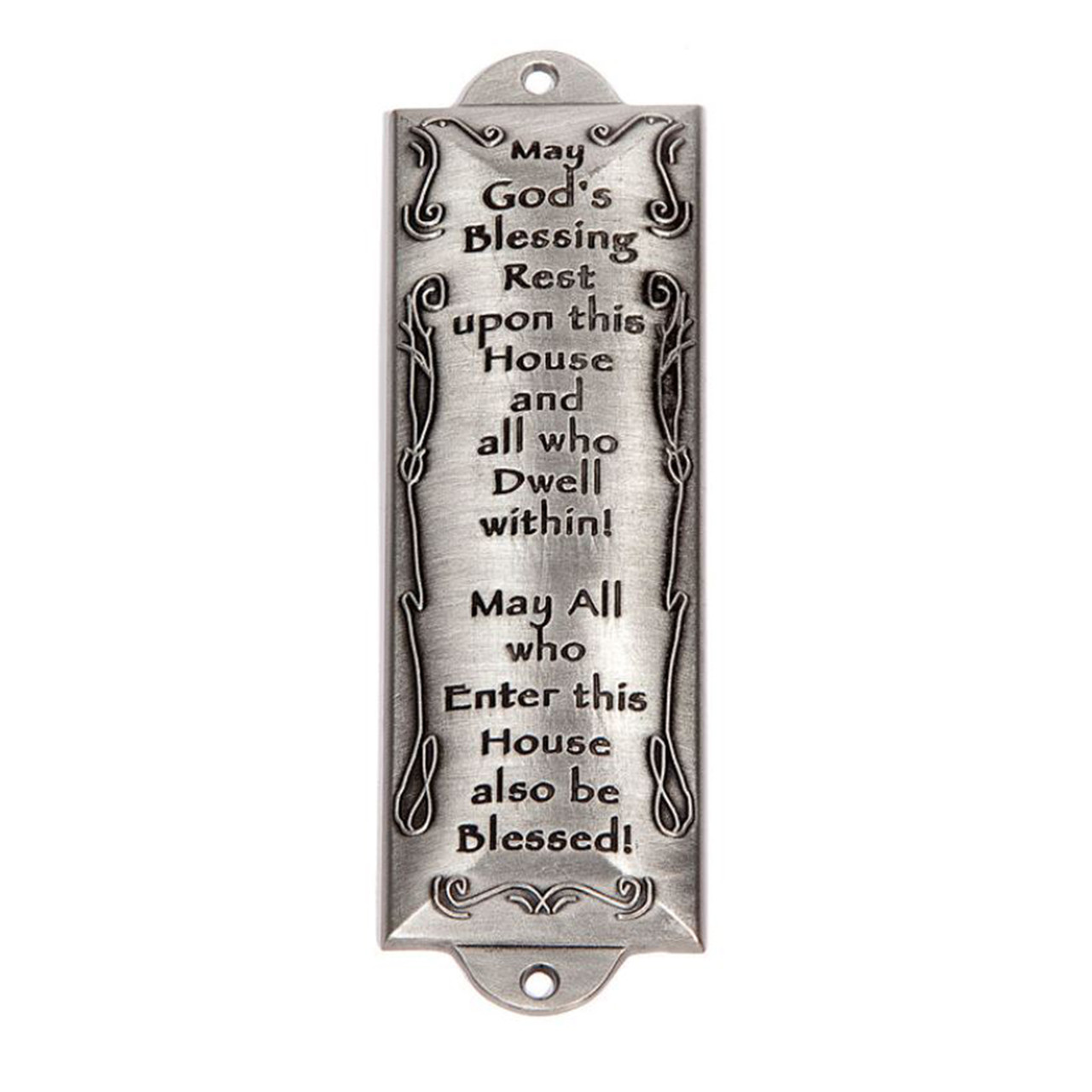 Bless this House Mezuzah - Pewter - Museum of the Bible Store