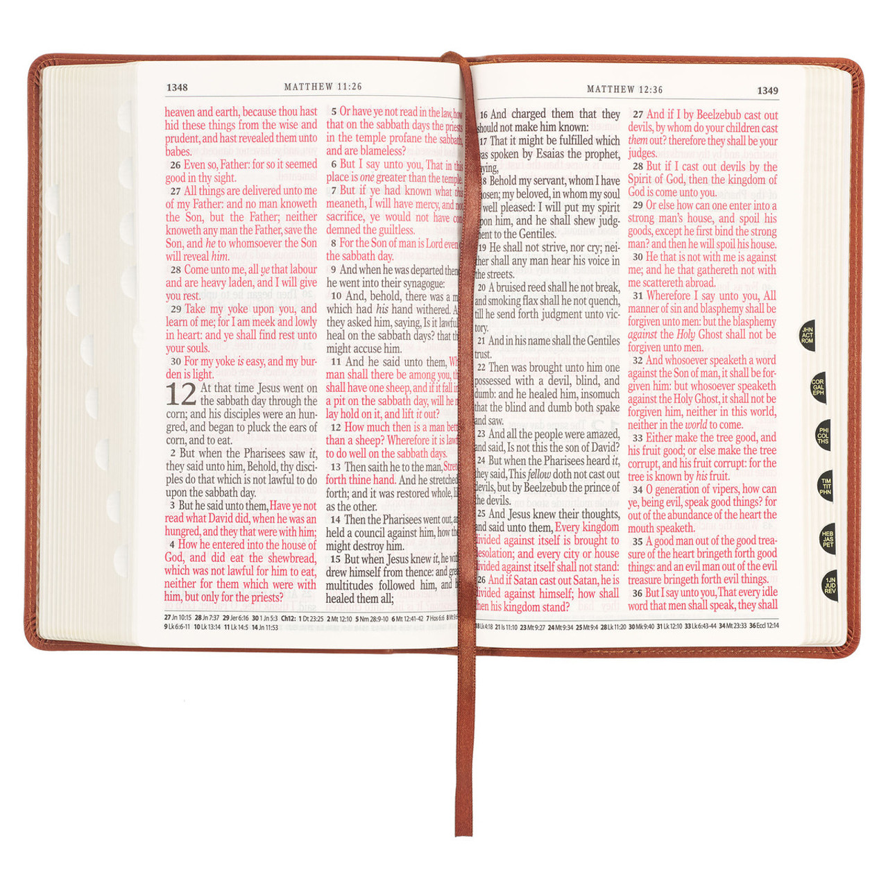 KJV Honey Brown Giant Print Thumb Index Bible Museum of the Bible Store
