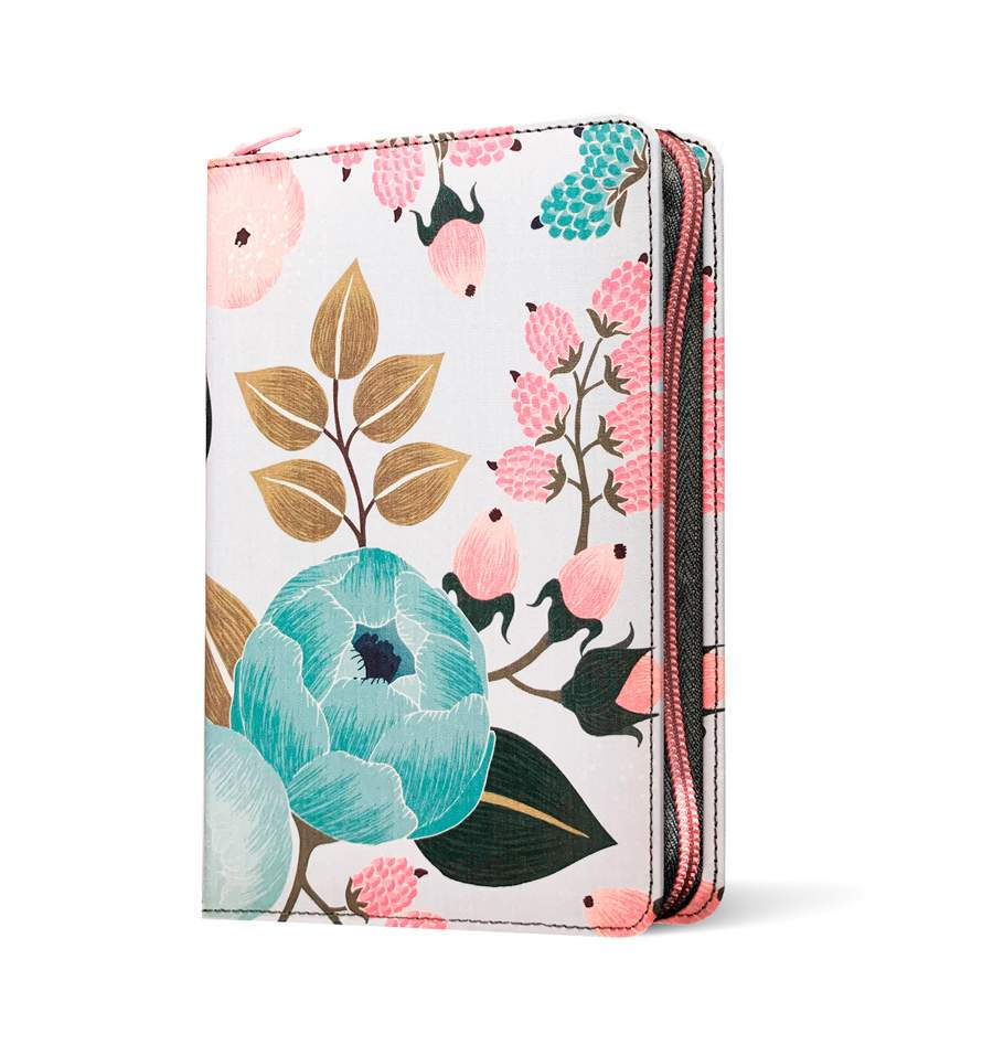 NLT Compact Zip Filament Floral Bible - Museum of the Bible Store