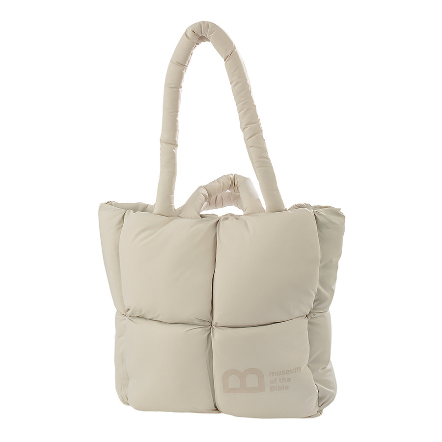 MOTB Puff Tote - Sand - Museum of the Bible Store