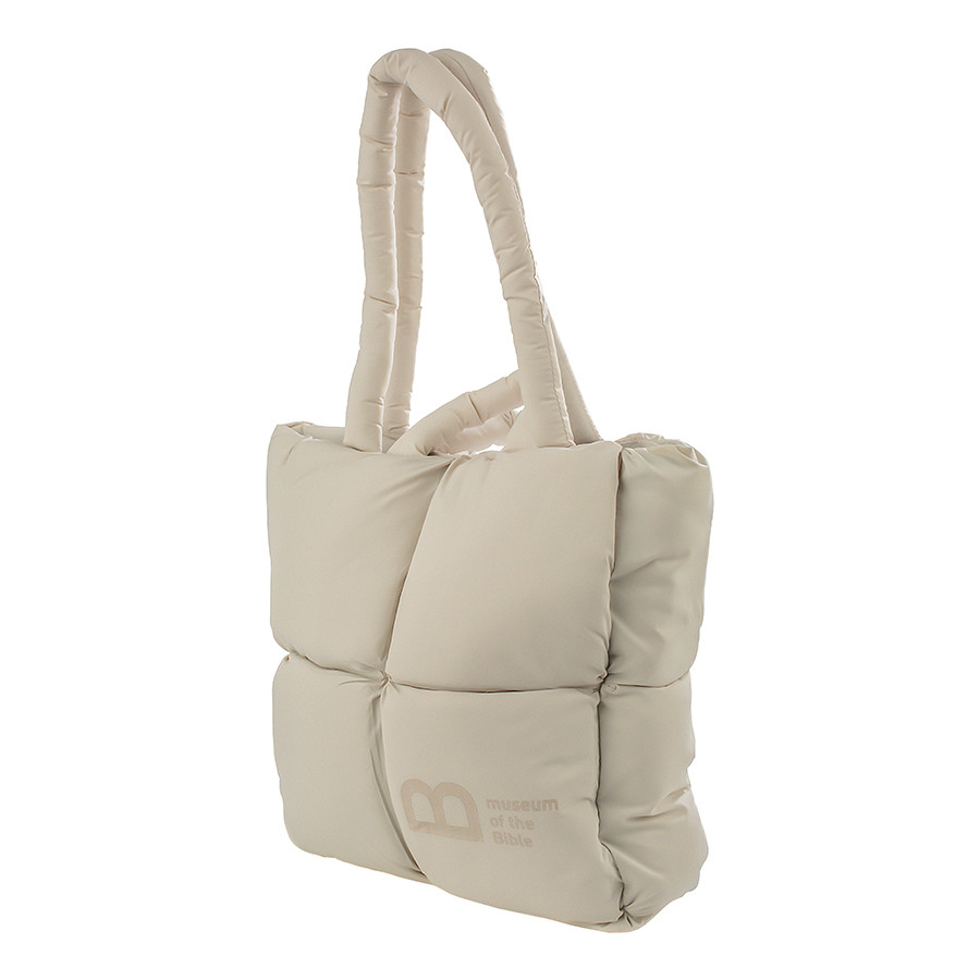MOTB Puff Tote - Sand - Museum of the Bible Store