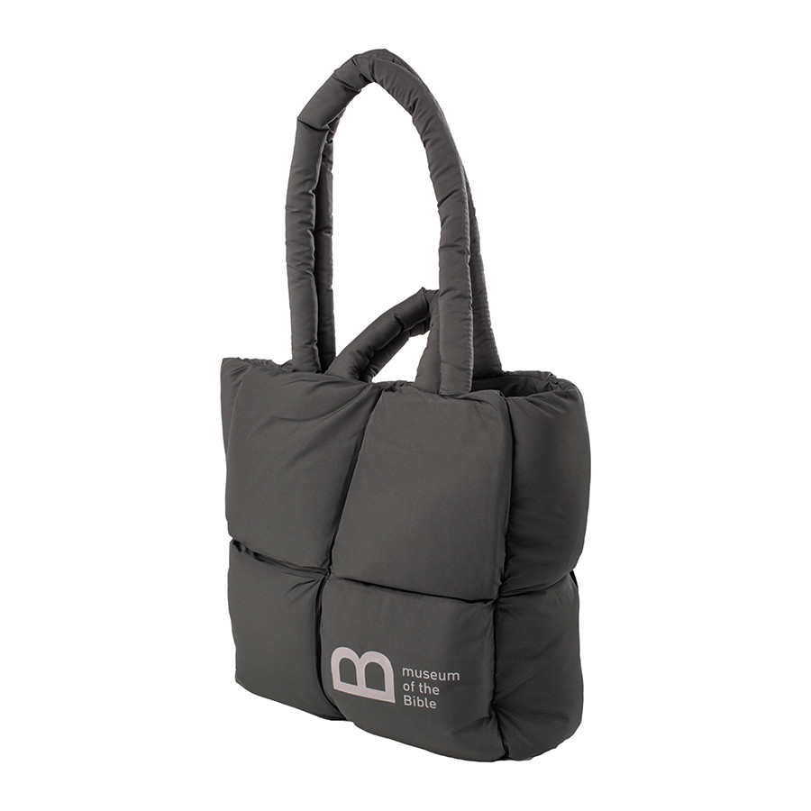 MOTB Puff Tote - Black - Museum of the Bible Store