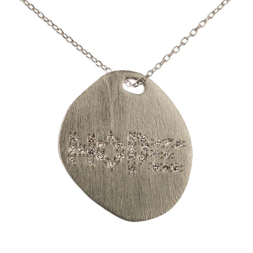 Halo Hope Necklace in Sterling Silver
