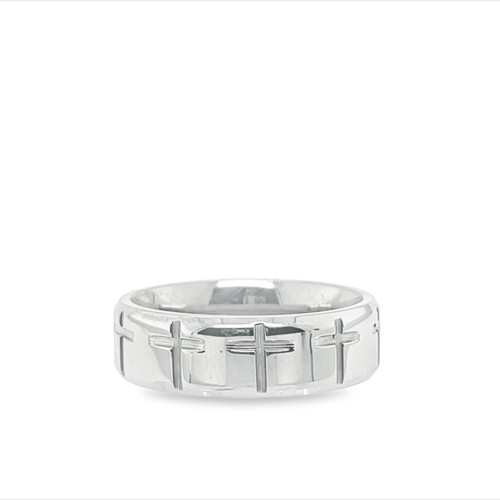 Double Line Cross Ring【Casual】（Silver） Amazon.com: Sterling Silver 925 Cross Ring Double Cross CZ