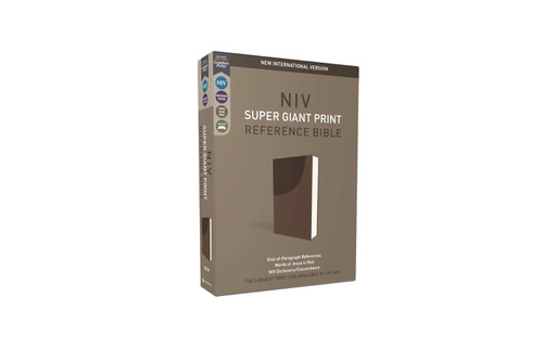 NIV Super Giant Print Reference Bible Brown