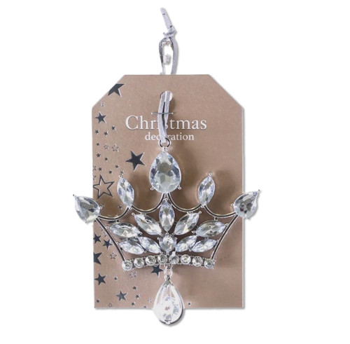 The image shows the crystal crown ornament made of high-quality acrylic crystal