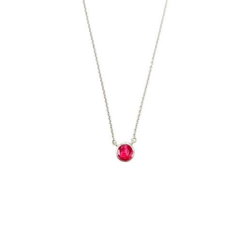 Delicate Dune Round Necklace with Cherry Blossom Petals