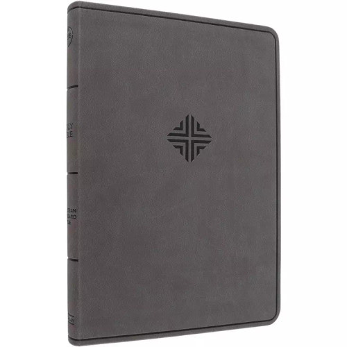 The image shows the front of the CSB Large Print Thinline Bible, Value Edition, in charcoal.