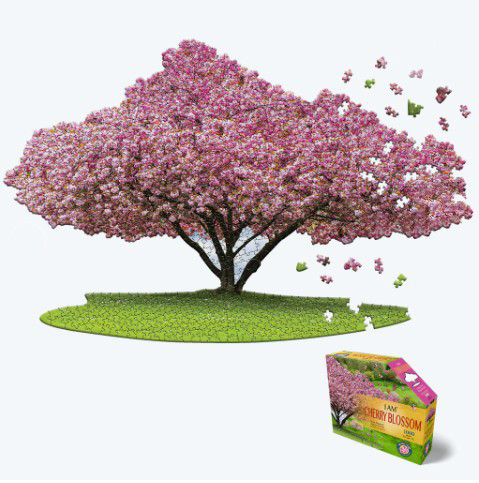The image shows this I Am Cherry Blossom Puzzle, complete with the box in the foreground.