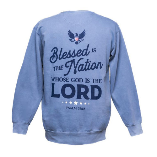 Blessed Nation Sweatshirt, Blue Jean