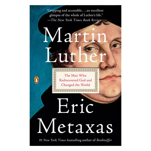 The image shows the front cover of Martin Luther by Eric Metaxas.