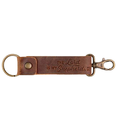 Lord is Shepherd Leather Keychain