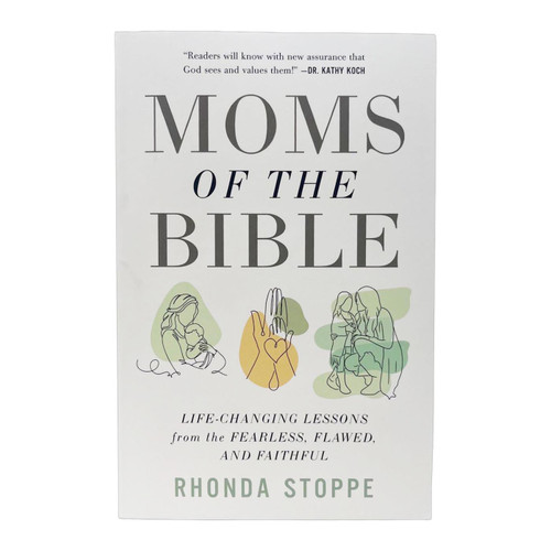 The image shows the front cover of the book, Moms of the Bible.