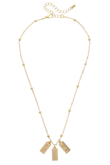 WORDS OF AFFIRMTION DOG TAG NECKLACE