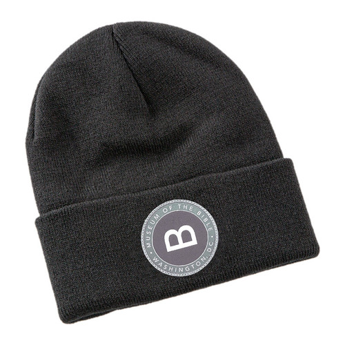 MOTB Circle B Knit Beanie, Black 
