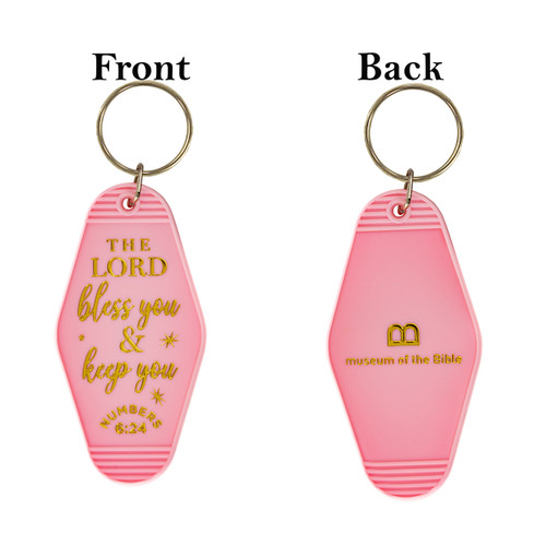 MOTB The Lord Bless You Keychain, Pink