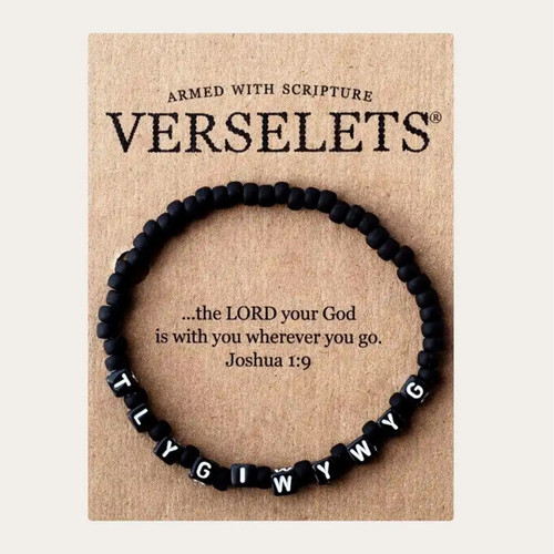 Verselets Joshua 1:9 Black Bracelet