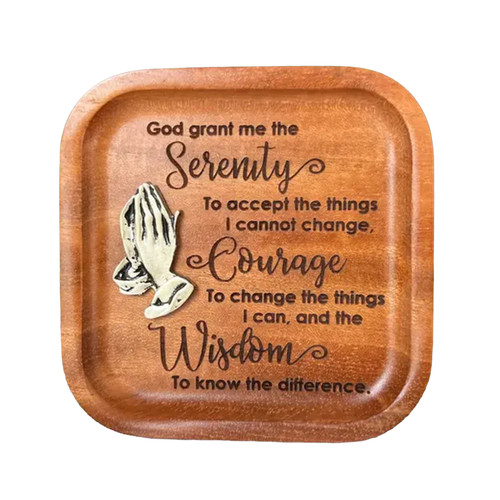 Cedar Serenity Prayer Trinket Dish