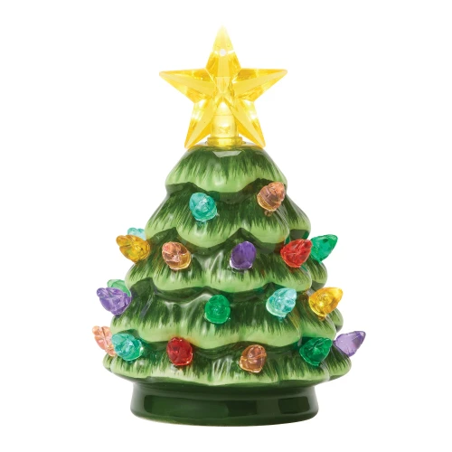 Small Lighted Ceramic Christmas Tree