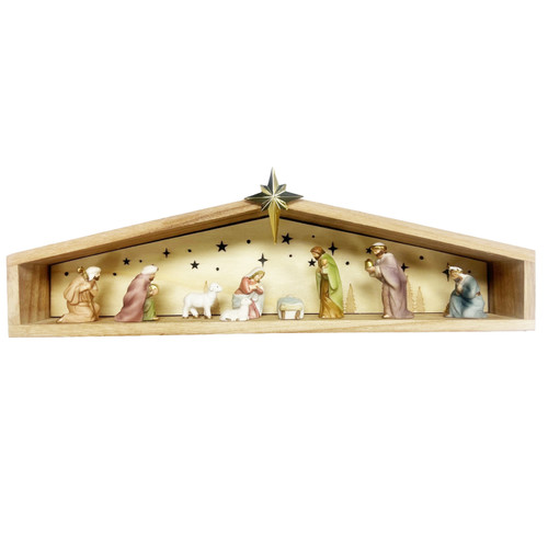 Lit Porcelain Nativity 