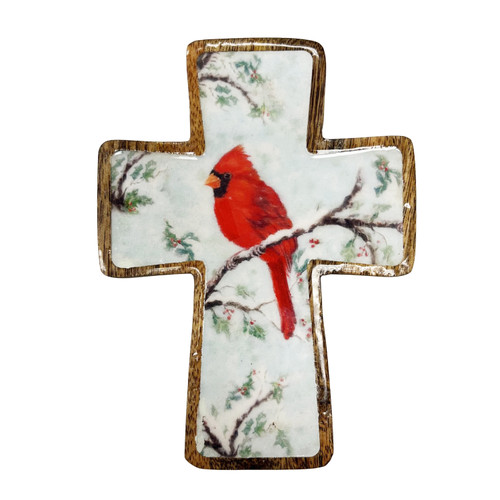 Cross Cardinal Shelf Sitter