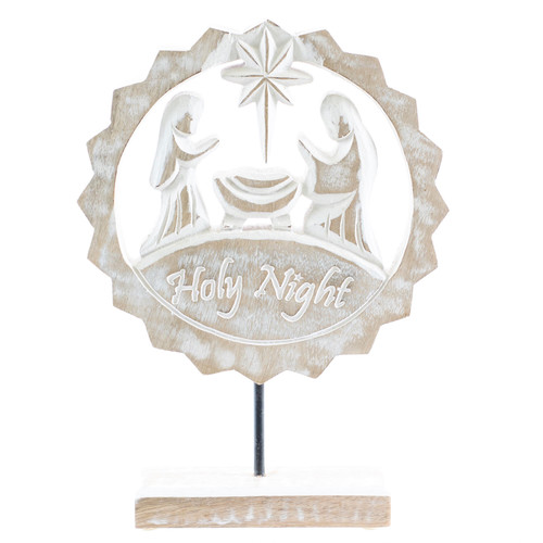 Mango Wood Nativity Stand