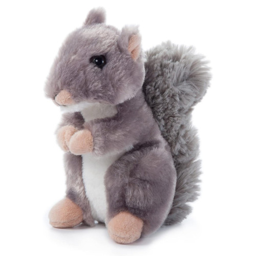 Grey Baby Squirrel Plush – 6”