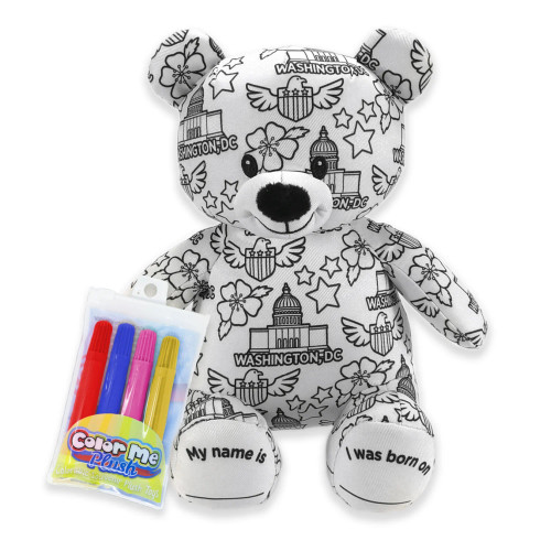 8.5" Washington DC Color Me Plush Teddy