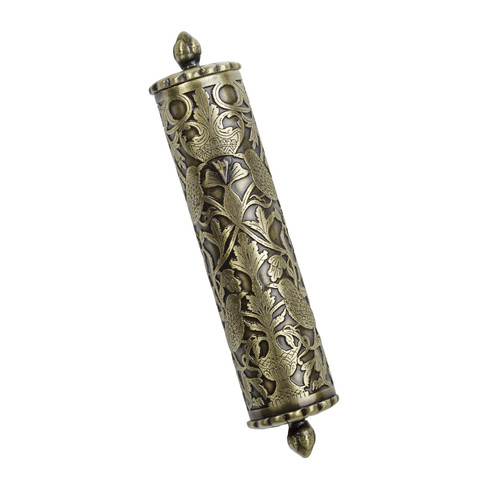 Mezuzah Ester Brass Scroll 