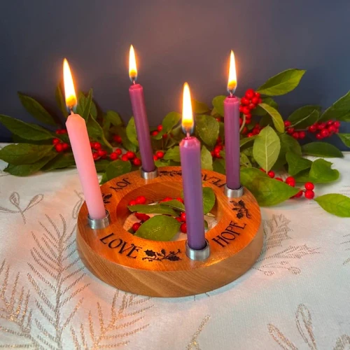 Mini Advent Cedar Wreath 