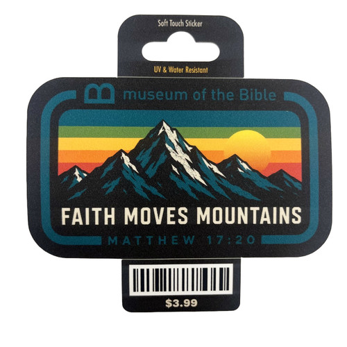 Faith Move Mountains Teal Sticker