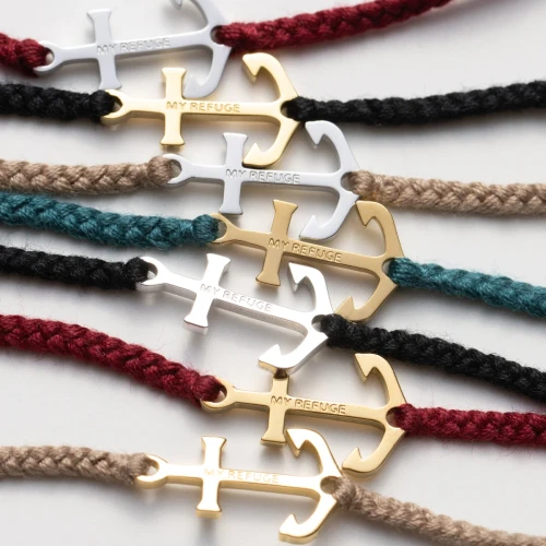 Anchor Braided Cord Bracelet