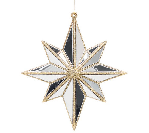 Silver Mirror Star Ornament 