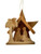 Olive Wood Star and Palm Nativity Grotto Ornament