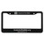 Black license plate frame with museum name and website