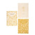 The image shows three journals, one gold with white flowers, one white with gold flowers, and one white with a sprig of flowers. Each has Lamentations 