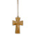 Image shows a brass patina cross ornament.