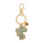 Image shows this 1-inch cross keychain with the words Have Faith.