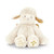 Image shows a plush lamb toy with the words, Guardian Angel on one hoof and a cross on the other.