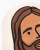 Image shows a close-up view of a Jesus pillow. 