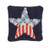 The image shows a mini star America hook wool pillow.