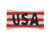 The image shows the front of a mini USA American hook wool pillow.