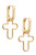 SHINY GOLD FOSTER OPEN CROSS EARRINGS