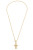 FELICIA GOLD RIBBED CROSS NECKLACE
