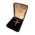 The image shows the men’s pewter cross wrap necklace in its presentation box. 