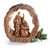 Wood Slice Nativity Carving Decor