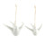 Ceramic White Dove Ornaments – Set of 2